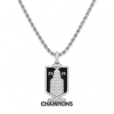 Carolina Hurricanes GLD 2026 Stanley Cup Champions Locker Room Pendant & Rope Chain