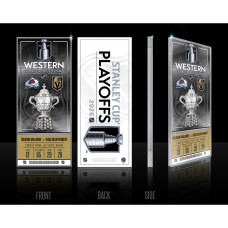 Vegas Golden Knights Highland Mint 2026 Western Conference Final Commemorative Ticket 3D Acrylic Block Art