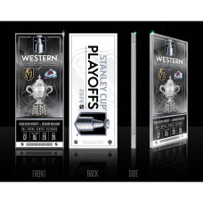 Colorado Avalanche Highland Mint 2026 Western Conference Final Commemorative Ticket 3D Acrylic Block Art