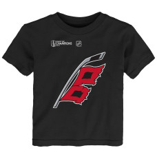 Детская Carolina Hurricanes Seth Jarvis Outerstuff Black 2026 Stanley Cup Champions Name & Number T-Shirt