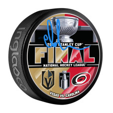 Шайба Andrei Svechnikov Carolina Hurricanes Autographed Fanatics Authentic 2026 Stanley Cup Final Dueling Matchup