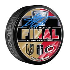 Шайба Adin Hill Vegas Golden Knights Autographed Fanatics Authentic 2026 Stanley Cup Final Dueling Matchup
