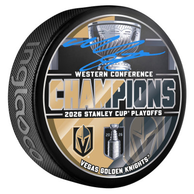 Шайба Mitch Marner Vegas Golden Knights Autographed Fanatics Authentic 2026 Western Conference Champions