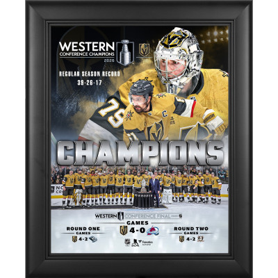 Коллаж Vegas Golden Knights Fanatics Authentic 2026 NHL Western Conference Champions Framed 13 x 16