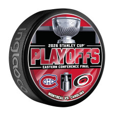 Carolina Hurricanes vs. Montreal Canadiens Inglasco 2026 Stanley Cup Playoffs Eastern Conference Final Dueling Match-Up Hockey Puck