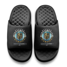 Unisex Vegas Golden Knights ISlide Black 2026 NHL Western Conference Champions Motive Slide Sandals