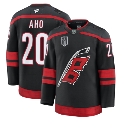 Джерси Carolina Hurricanes Sebastian Aho Fanatics Black 2026 Stanley Cup Final Home Premium