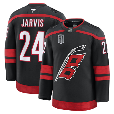 Джерси Carolina Hurricanes Seth Jarvis Fanatics Black 2026 Stanley Cup Final Home Premium