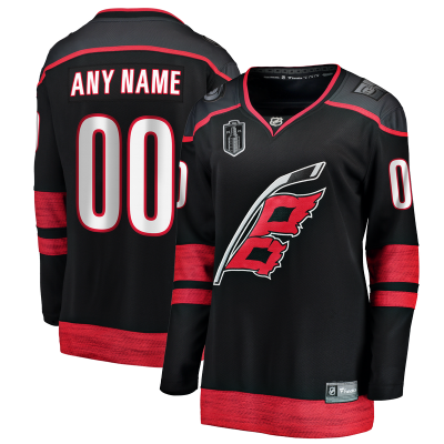 Женская Именная джерси Carolina Hurricanes Fanatics Black 2026 Stanley Cup Final Home Breakaway