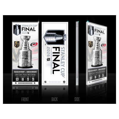 Highland Mint Vegas Golden Knights vs. Carolina Hurricanes 2026 Stanley Cup Final Matchup Commemorative Ticket 3D Acrylic Block Art