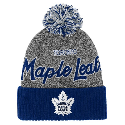 Детская шапка с помпоном Toronto Maple Leafs Mitchell & Ness Mascot Cuffed - Blue/Gray
