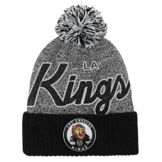 Детская шапка с помпоном Los Angeles Kings Mitchell & Ness Black/Gray Mascot Cuffed