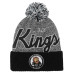 Детская шапка с помпоном Los Angeles Kings Mitchell & Ness Black/Gray Mascot Cuffed