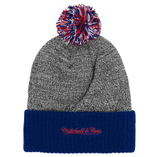Детская шапка с помпоном New York Rangers Mitchell & Ness Blue/Gray Mascot Cuffed