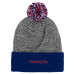 Детская шапка с помпоном New York Rangers Mitchell & Ness Blue/Gray Mascot Cuffed