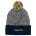 Детская шапка с помпоном Pittsburgh Penguins Mitchell & Ness Navy/Gray Mascot Cuffed