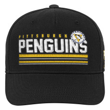 Детская бейсболка Pittsburgh Penguins Mitchell & Ness Black Triple Play Pro Pinch