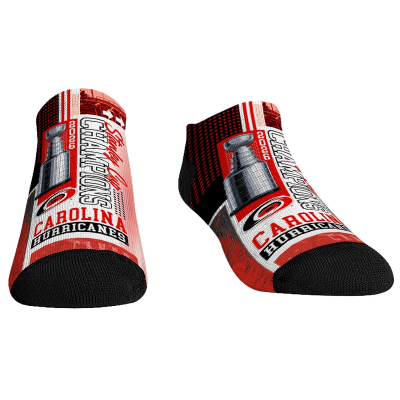 Носки Unisex Carolina Hurricanes Rock Em Red 2026 Stanley Cup Champions Montage Low Cut