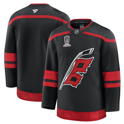 Джерси Carolina Hurricanes Fanatics Black 2026 Stanley Cup Champions Home Premium Patch