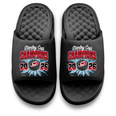 Unisex Carolina Hurricanes ISlide Black 2026 Stanley Cup Champions Motive Slide Sandals