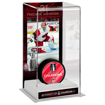 Бокс для шайбы Frederik Andersen Carolina Hurricanes Fanatics Authentic 2026 Stanley Cup Champions
