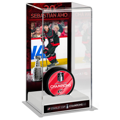 Бокс для шайбы Sebastian Aho Carolina Hurricanes Fanatics Authentic 2026 Stanley Cup Champions