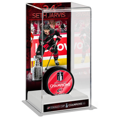 Бокс для шайбы Seth Jarvis Carolina Hurricanes Fanatics Authentic 2026 Stanley Cup Champions