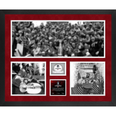 Коллаж Carolina Hurricanes Fanatics Authentic 2026 Stanley Cup Champions Framed 20 x 24 3-Photograph with Game-Used Ice from the 2026 Stanley Cup Final - Limited Edition of 2026