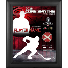 Коллаж Jordan Staal Carolina Hurricanes Fanatics Authentic 2026 Stanley Cup Champions Framed 13 x 16 Conn Smythe with a Piece of Game-Used Net from the 2026 Stanley Cup Final - Limited Edition of 500