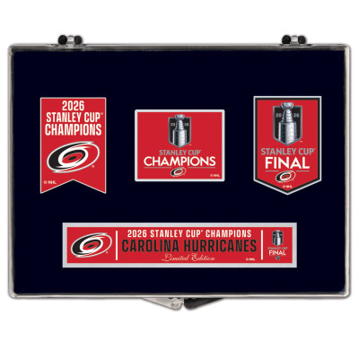 Значок Carolina Hurricanes WinCraft 2026 Stanley Cup Champions Three-Piece Set
