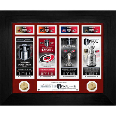 Монета Carolina Hurricanes Highland Mint 2026 Stanley Cup Champions Limited Edition Road to the Stanley Cup Gold Ticket Collection