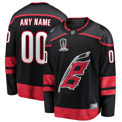 Именная джерси Carolina Hurricanes Fanatics Black 2026 Stanley Cup Champions Home Breakaway