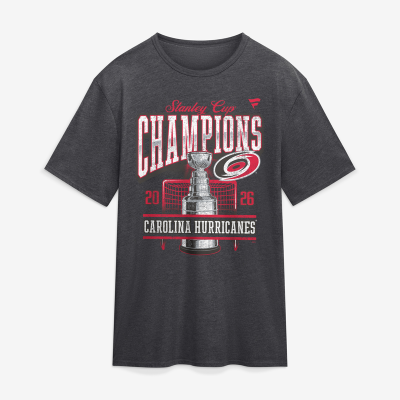 Футболка Carolina Hurricanes Charcoal 2026 Stanley Cup Champions Vintage Tri-Blend