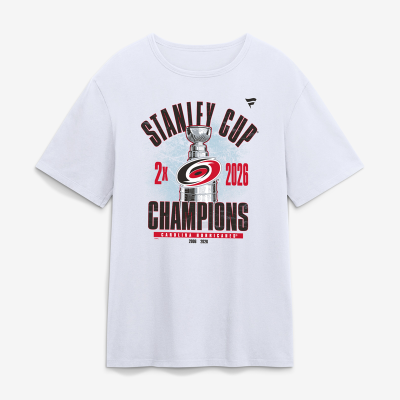 Футболка Carolina Hurricanes White Two-Time Stanley Cup Champions