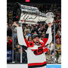 Фото с автографом Taylor Hall Carolina Hurricanes Fanatics Authentic 2026 Stanley Cup Champions 8 x 10 Raising Cup