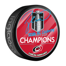 Шайба Taylor Hall Carolina Hurricanes Autographed Fanatics Authentic 2026 Stanley Cup Champions with 2026 SC Champs' Inscription Шайба Taylor Hall Carolina Hurricanes Autographed Fanatics Authentic 2026 Stanley Cup Champions with 2026 SC Champs' Inscription