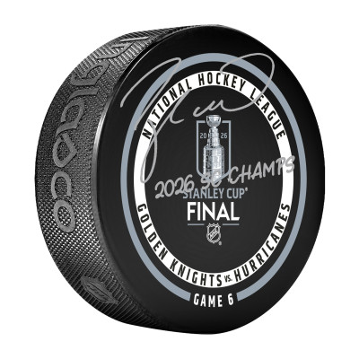 Шайба Taylor Hall Carolina Hurricanes Autographed Fanatics Authentic 2026 Stanley Cup Champions with 2026 SC Champs' Inscription