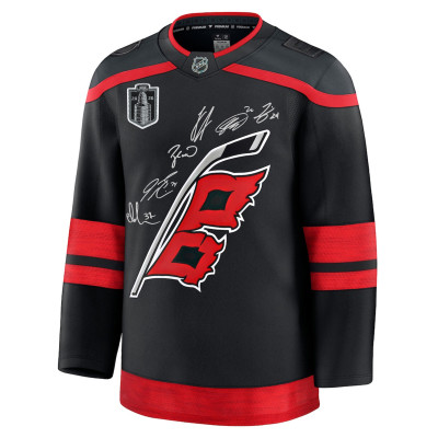 Джерси с автографом Carolina Hurricanes Fanatics Authentic 2026 Stanley Cup Champions Black Fanatics Premium with Multiple Signatures - Limited Edition of 99
