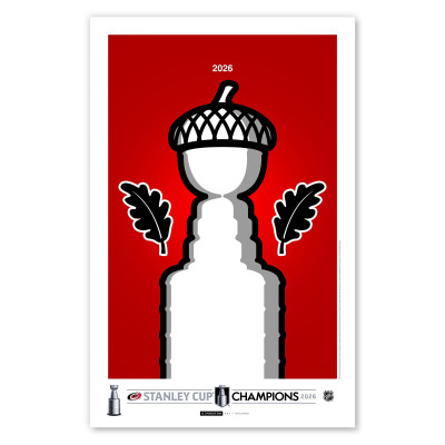 Постер Carolina Hurricanes S. Preston Art & Designs 2026 Stanley Cup Champions 11x17