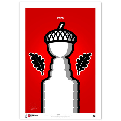 Постер Carolina Hurricanes S. Preston Art & Designs 2026 Stanley Cup Champions 24 x 36