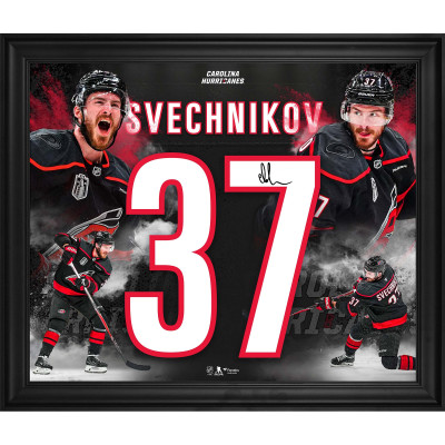 Джерси с автографом Andrei Svechnikov Carolina Hurricanes Fanatics Authentic 2026 Stanley Cup Champions Framed 20 x 24 Number Collage