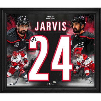Джерси с автографом Seth Jarvis Carolina Hurricanes Fanatics Authentic 2026 Stanley Cup Champions Framed 20 x 24 Number Collage