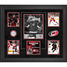 Sebastian Aho Carolina Hurricanes Autographed Fanatics Authentic 2026 Stanley Cup Champions Framed 20 x 24 Collage with a Piece of Game-Used Net from the 2026 Stanley Cup Final - Limited Edition of 100 Sebastian Aho Carolina Hurricanes Autographed Fanatics Authentic 2026 Stanley Cup Champions Framed 20 x 24 Collage with a Piece of Game-Used Net from the 2026 Stanley Cup Final - Limited Edition of 100
