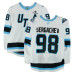 Игровая джерси Mikhail Sergachev Utah Mammoth Fanatics Authentic #98 White Worn During Round One of the 2026 Stanley Cup Playoffs vs. Vegas Golden Knights