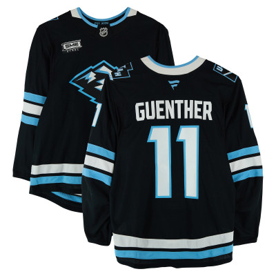 Игровая джерси Dylan Guenther Utah Mammoth Fanatics Authentic #11 Black Worn During Round One of the 2026 Stanley Cup Playoffs vs. Vegas Golden Knights