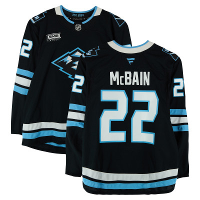 Игровая джерси Jack McBain Utah Mammoth Fanatics Authentic #22 Black Worn During Round One of the 2026 Stanley Cup Playoffs vs. Vegas Golden Knights