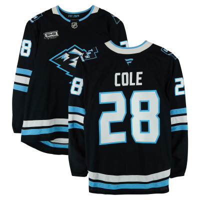 Игровая джерси Ian Cole Utah Mammoth Fanatics Authentic #28 Black Worn During Round One of the 2026 Stanley Cup Playoffs vs. Vegas Golden Knights