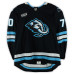 Игровая джерси Karel Vejmelka Utah Mammoth Fanatics Authentic #70 Black Worn During Round One of the 2026 Stanley Cup Playoffs vs. Vegas Golden Knights