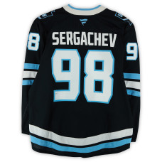 Игровая джерси Mikhail Sergachev Utah Mammoth Fanatics Authentic #98 Black Worn During Round One of the 2026 Stanley Cup Playoffs vs. Vegas Golden Knights Игровая джерси Mikhail Sergachev Utah Mammoth Fanatics Authentic #98 Black Worn During Round One of the 2026 Stanley Cup Playoffs vs. Vegas Golden Knights