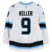 Игровая джерси Clayton Keller Utah Mammoth Fanatics Authentic #9 White Worn During Round One of the 2026 Stanley Cup Playoffs vs. Vegas Golden Knights